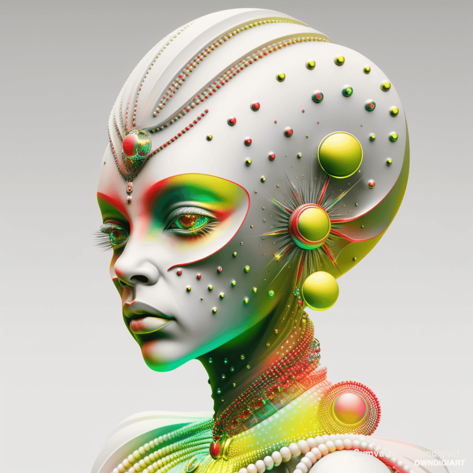 New! Posed RYG Alien.

#aiart #alienart #midjourney # redyellowgreen